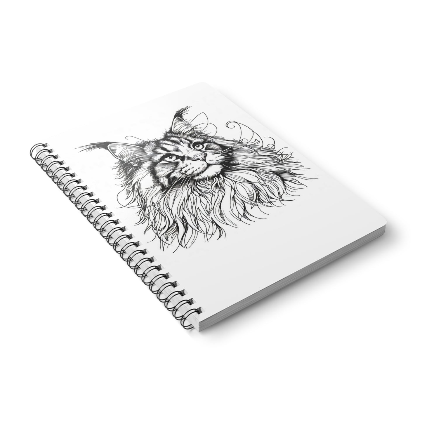 Wirobound Maine Coon Cat notepad