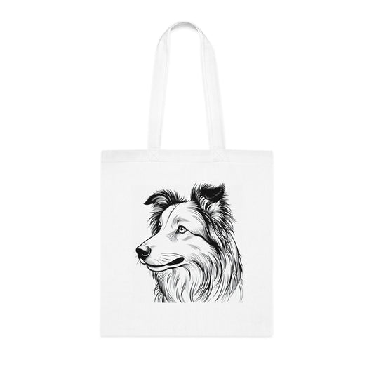 Clever Collie Cotton Tote Bag