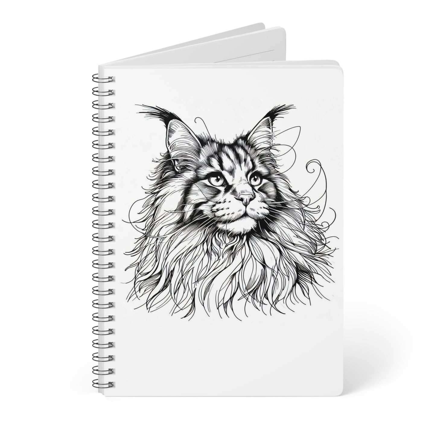 Wirobound Maine Coon Cat notepad