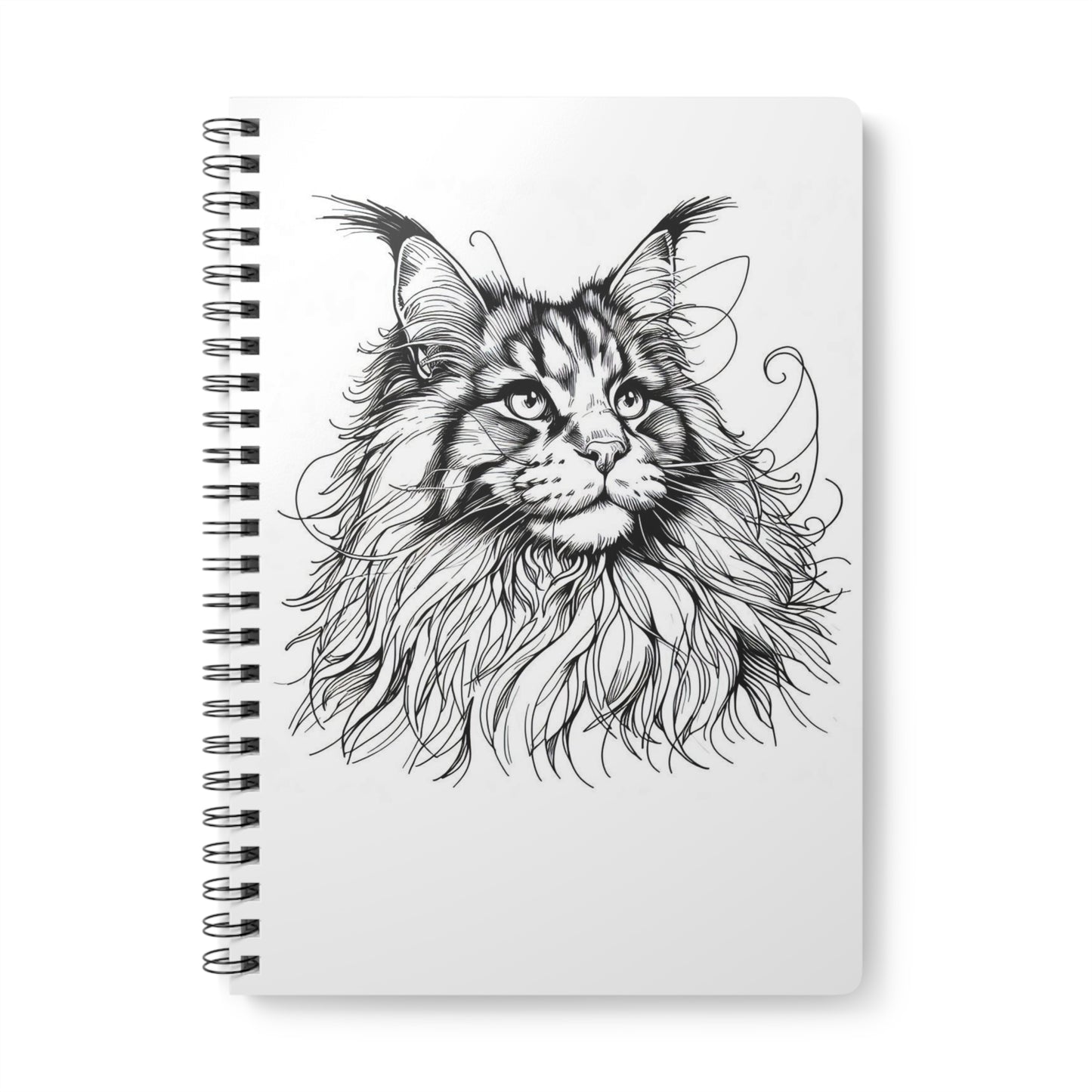 Wirobound Maine Coon Cat notepad