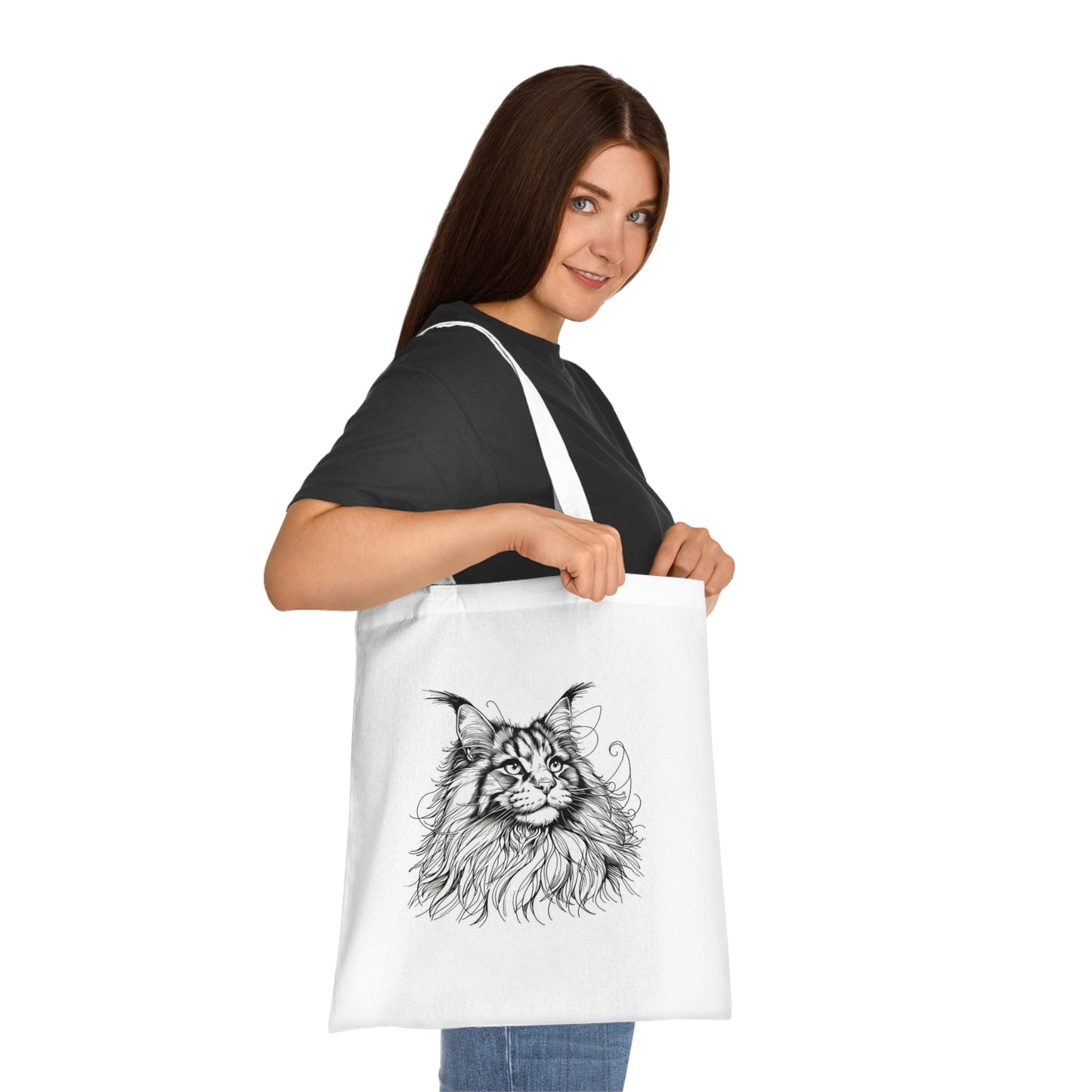 Magnificent Maine Coon Cat Cotton Tote Bag