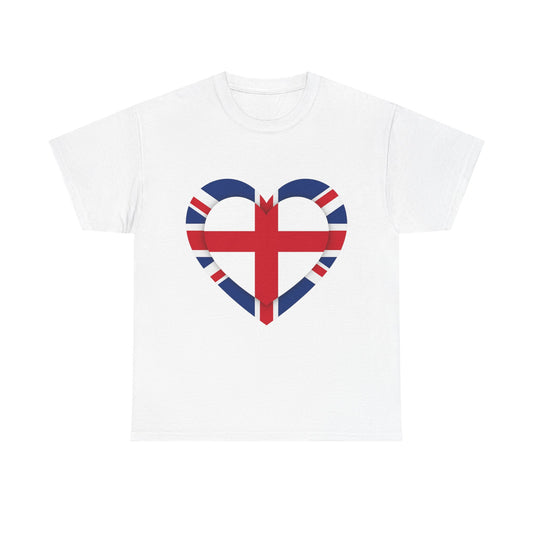 England Union Jack Heart Tee