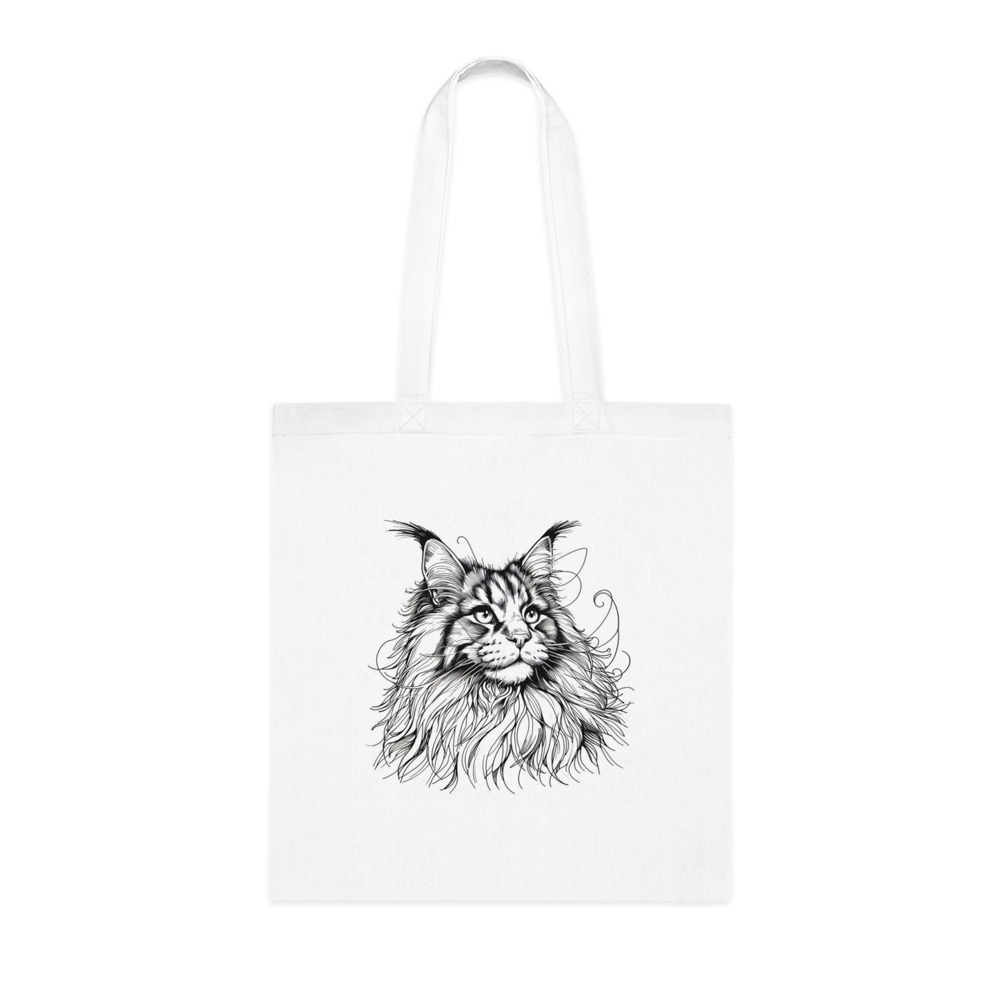 Magnificent Maine Coon Cat Cotton Tote Bag